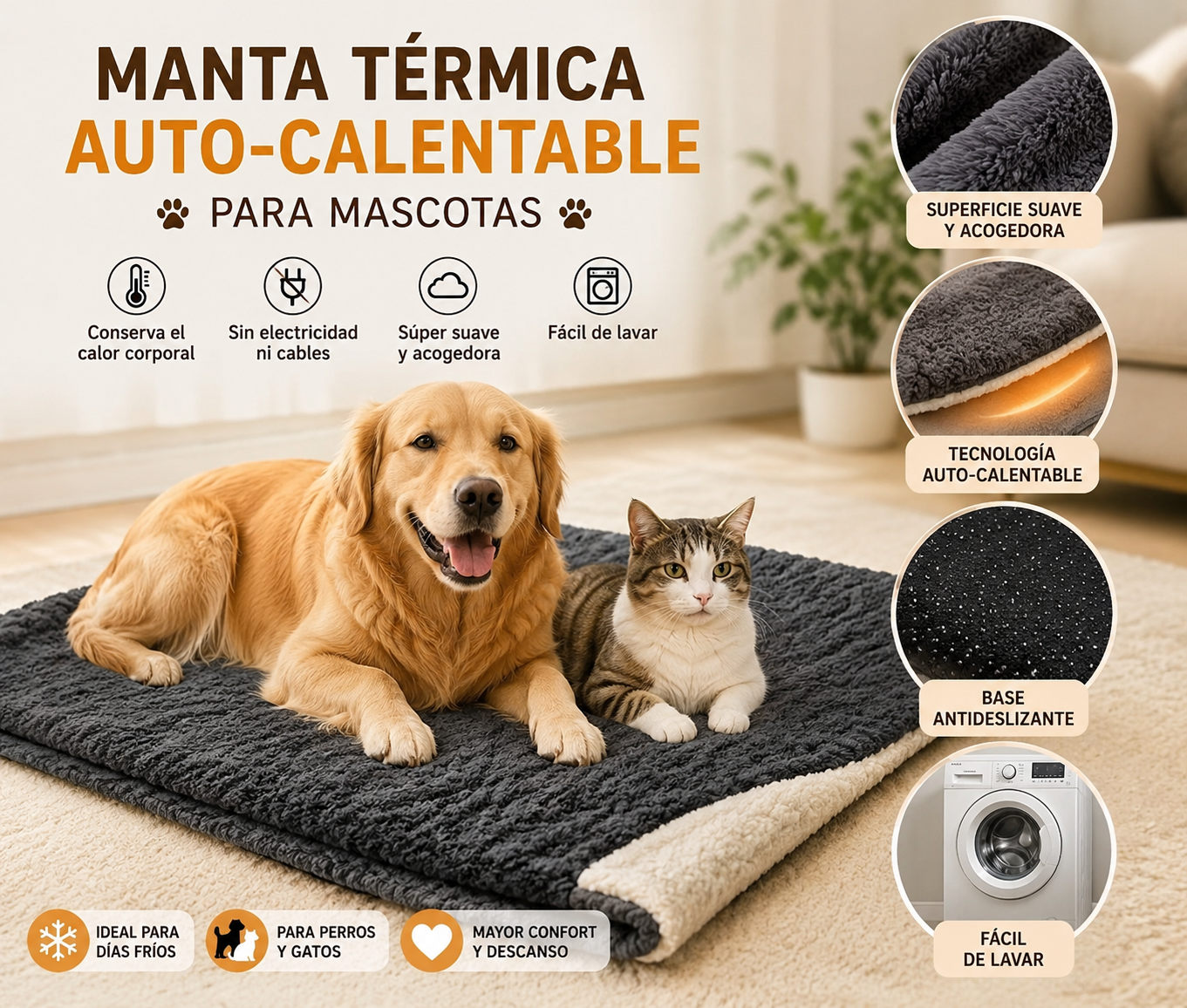 CozyPet– Manta Térmica para Mascotas
