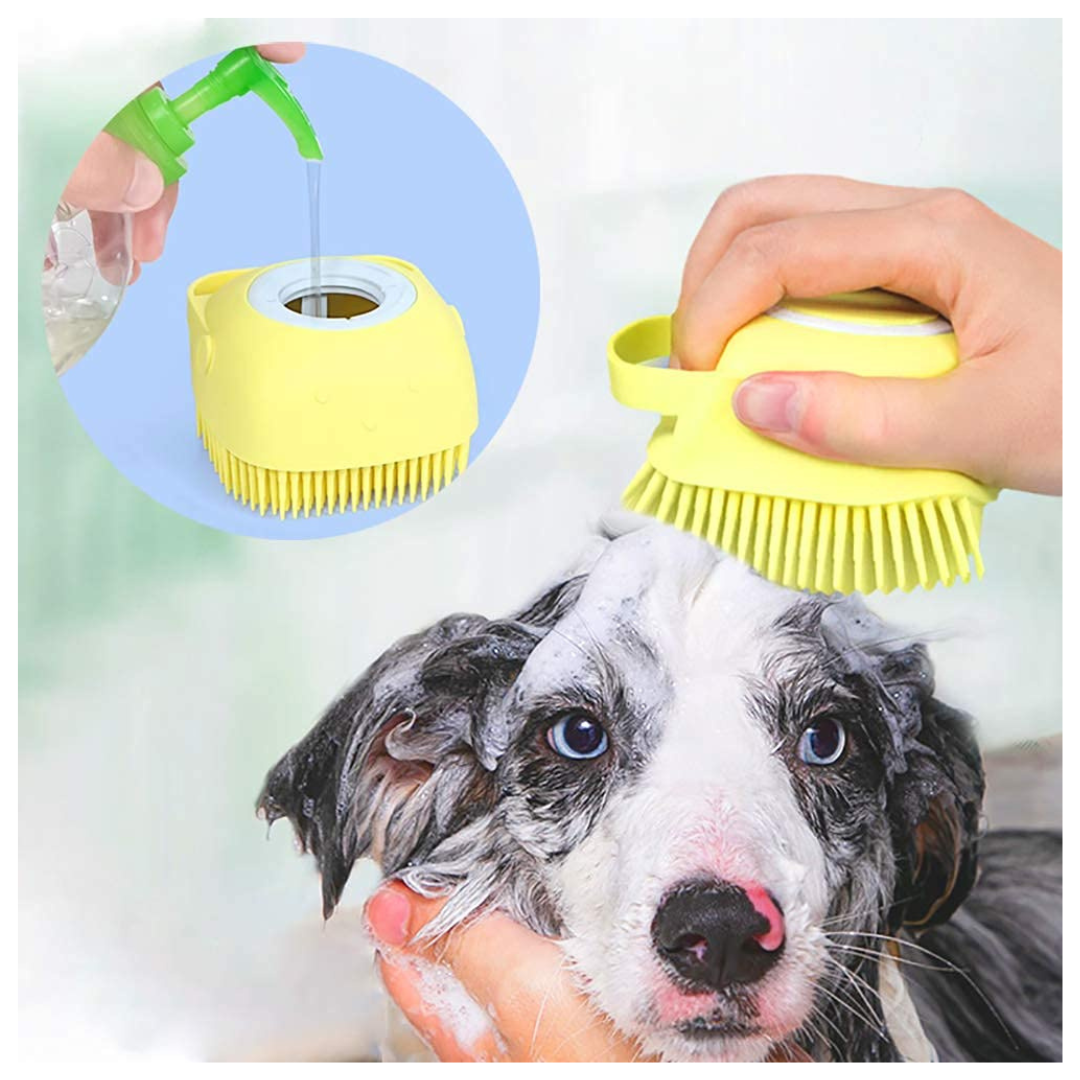 BubbleBrush | Cepillo Masajeador con Dispensador de Shampoo + Envio Gratis
