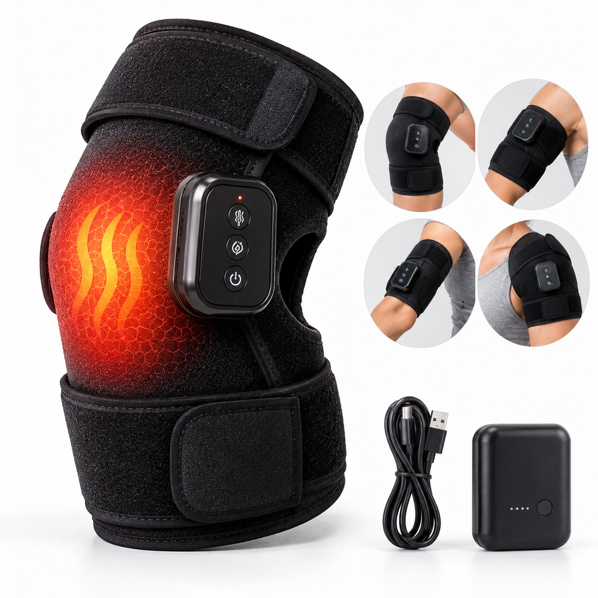 🔥 KneeTherm Pro™ – Rodillera Térmica USB