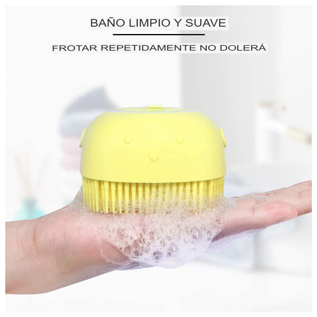 BubbleBrush | Cepillo Masajeador con Dispensador de Shampoo + Envio Gratis