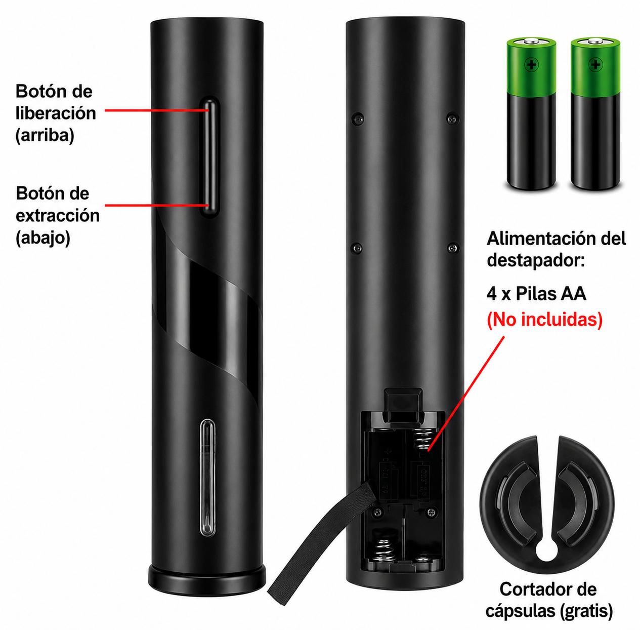 WineOpen Pro Destapador de Vino Automático