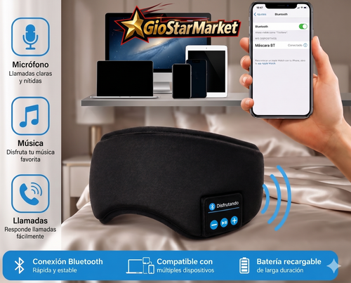 DreamSound™ – Antifaz Bluetooth Recargable.