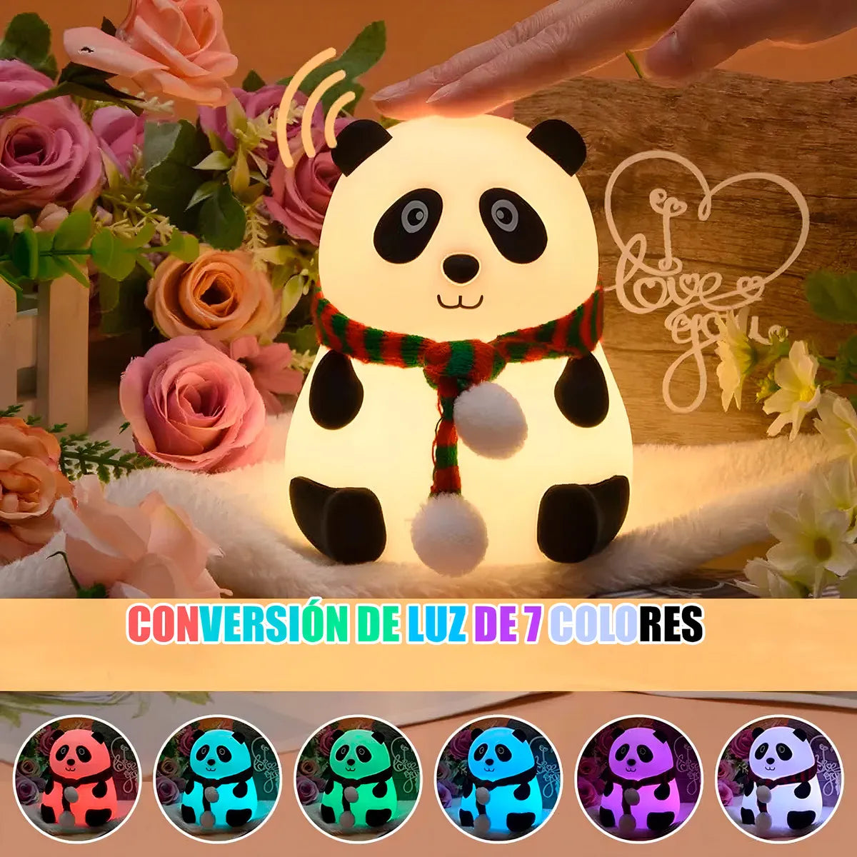 🐼 Lámpara LED Panda Recargable